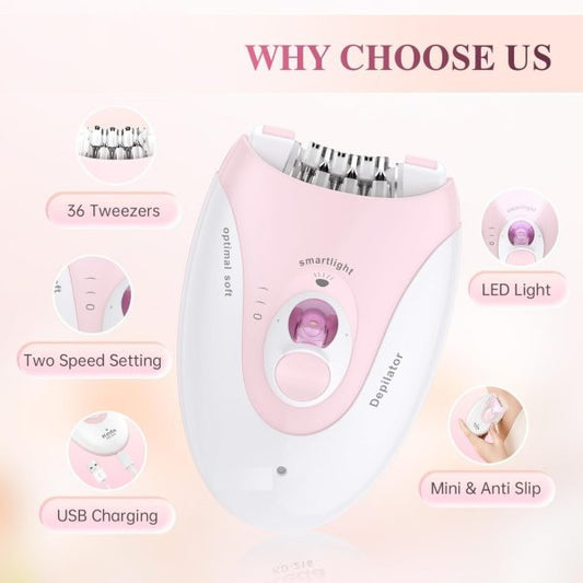 Daling DL-6032 Cordless Epilator – Painless Hair Removal for Women