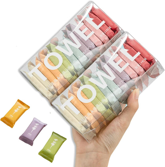 Disposable Washcloths | 14 pcs/box | Portable Travel Towels | Thickened Compressed Face & Beauty Square Towels