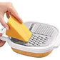 3-in-1 Cheese Grater with Storage Container, 3 Blades, Non-Stick Coating, Fruit & Vegetable Slicer Peeler-1Pc